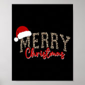Merry Christmas Pattern Xmas Leopard Family Cute W Poster (Vorne)