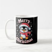 Merry Christmas Penguin Cute Santa Hat Snowflake H Kaffeetasse (Links)