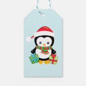 Merry Christmas Penguin Illustration Geschenkanhänger (Rückseite)