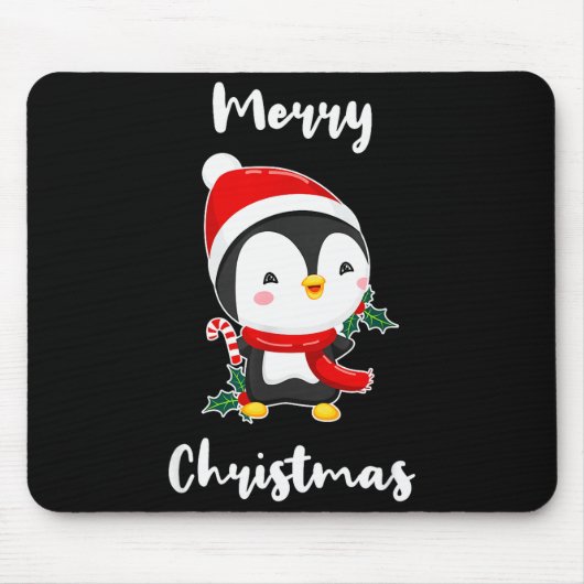 Merry Christmas Penguin  Mousepad (Vorne)