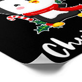 Merry Christmas Penguin Poster (Ecke)