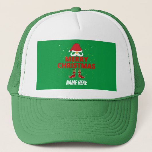 MERRY CHRISTMAS PERSONALISIERT TRUCKERKAPPE (Vorderseite)