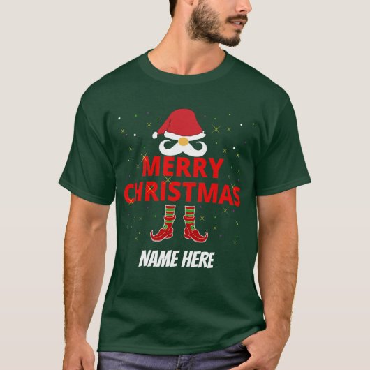 MERRY CHRISTMAS PERSONALISIERTER T - Shirt (Vorderseite)