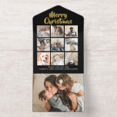 Merry Christmas Personalized 10 Photo All-in-One-Einladung (Innenseite)