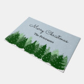 Merry Christmas Personalized Doormat Fußmatte (Schrägansicht)