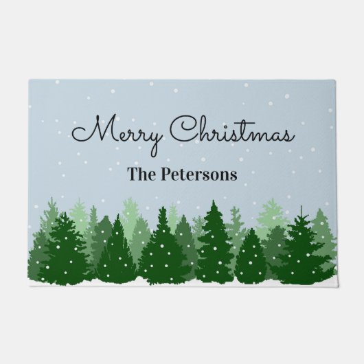 Merry Christmas Personalized Doormat Fußmatte (Vorderseite)