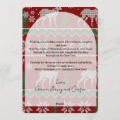 Merry Christmas Personalized Photo Card Einladung (Rückseite)