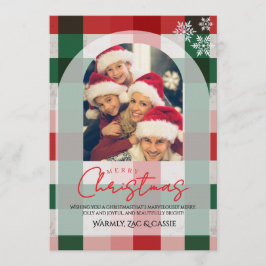 Merry Christmas Personalized Photo Card Einladung