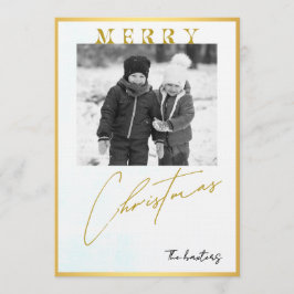 Merry Christmas Personalized Photo Holiday Einladung