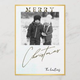 Merry Christmas Personalized Photo Holiday Einladung