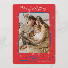 Merry Christmas Personalized Photo Holiday Einladung