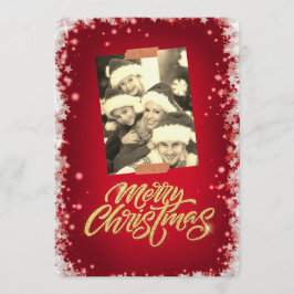 Merry Christmas Personalized Photo Holiday Einladung