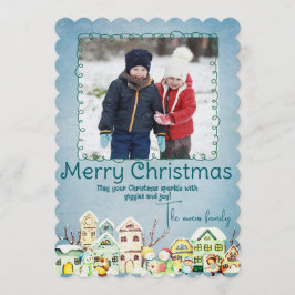 Merry Christmas Personalized Photo Holiday Einladung
