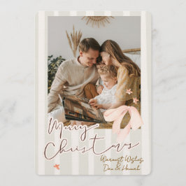 Merry Christmas Personalized Photo Holiday Einladung