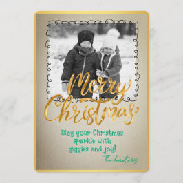 Merry Christmas Personalized Photo Holiday Einladung