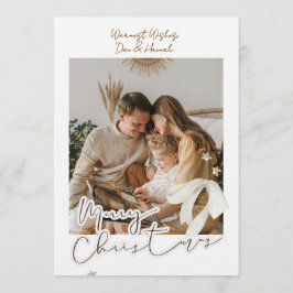 Merry Christmas Personalized Photo Holiday Einladung