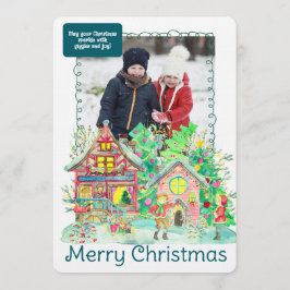Merry Christmas Personalized Photo Holiday Einladung