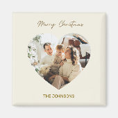 Merry Christmas Personalized Photo Magnet (Vorne)