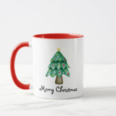 Merry Christmas Personalized Photo  Tasse (Links)