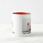 Merry Christmas Personalized Photo  Tasse (Zentrum)