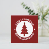 Merry Christmas Personalized Sticker Einladung (Stehend Vorderseite)