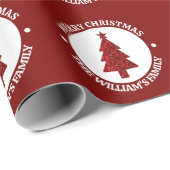 Merry Christmas Personalized Sticker Geschenkpapier (Rolleneckpunkt)