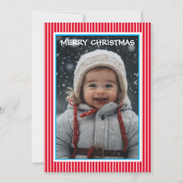 Merry Christmas Photo Card for Grandma from Family Feiertagskarte