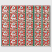 Merry Christmas Photo Collage 2025 Green Script Geschenkpapier (Flach)