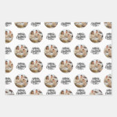 Merry Christmas Photo Collage Personalized Geschenkpapier Set (Vorderseite)