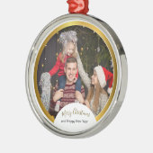 Merry Christmas  Photo Holidays  Ornament Aus Metall (Links)