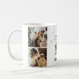 Merry Christmas Photo Mug – Your Family Collage Kaffeetasse