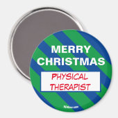 MERRY CHRISTMAS Physiotherapeut-Magnet Magnet (Vorderseite/Rückseite)
