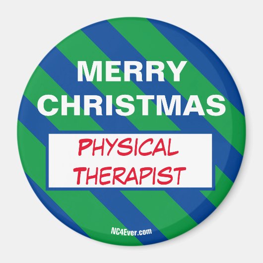 MERRY CHRISTMAS Physiotherapeut-Magnet Magnet (Vorne)