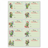 Merry Christmas Pickle Gift Tag Sticker Sheet (Vorderseite)