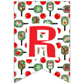 Merry Christmas Pickleball Party Decorations Wimpelkette (Dritte Fahne)