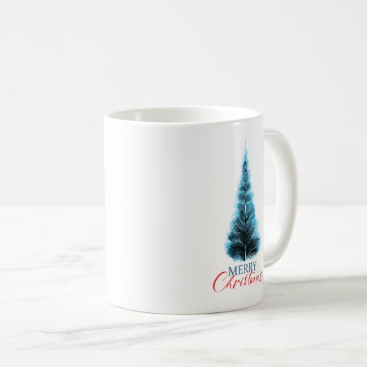 Merry Christmas pine tree Kaffeetasse (VorderseiteRechts)