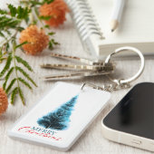 Merry Christmas pine tree Schlüsselanhänger (Vorderseite rechts)