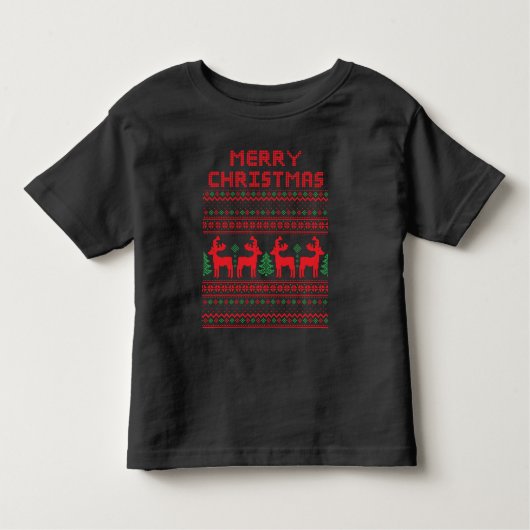 MERRY CHRISTMAS PIXEL ART STYLE T - Shirt (Vorderseite)