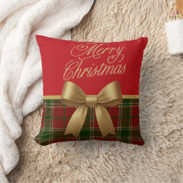 Merry Christmas Plaid Gift Kissen