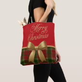 Merry Christmas Plaid Gift Tote Bag Tasche (Von Nahem)