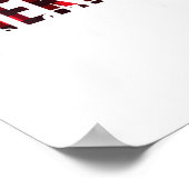 Merry Christmas Plaid Graphic Christmas Letter Pri Poster (Ecke)