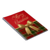 Merry Christmas Plaid Spiral Notebook Notizblock (Rechte Seite)