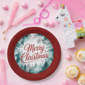 Merry Christmas Plate Pappteller (Party)