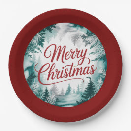 Merry Christmas Plate Pappteller