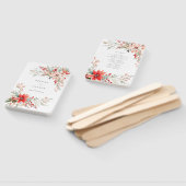 Merry Christmas Poinsettia Flower Holiday Fächer (Non-assembled)