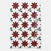 Merry Christmas Poinsettia -  Geschirrtuch (Vertikal)