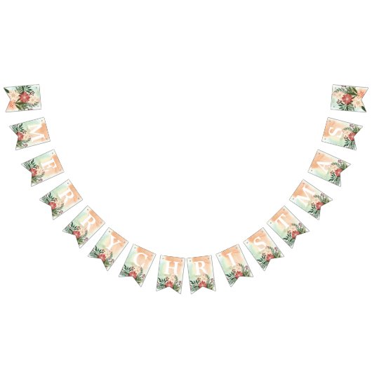 MERRY CHRISTMAS | Poinsettia Splendor Wimpelkette (Alle)