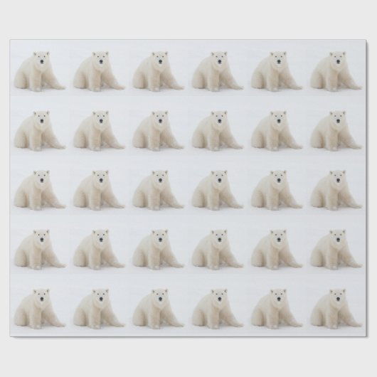 MERRY CHRISTMAS POLAR BEAR GESCHENKPAPIER (Flach)