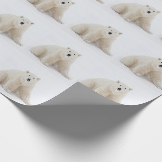 MERRY CHRISTMAS POLAR BEAR GESCHENKPAPIER (Ecke)