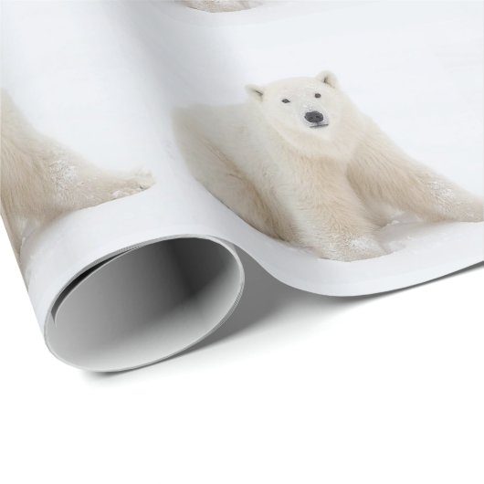 MERRY CHRISTMAS POLAR BEAR GESCHENKPAPIER (Rolleneckpunkt)